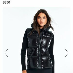 SAM. Shiny Black Quilted Puffer Vest